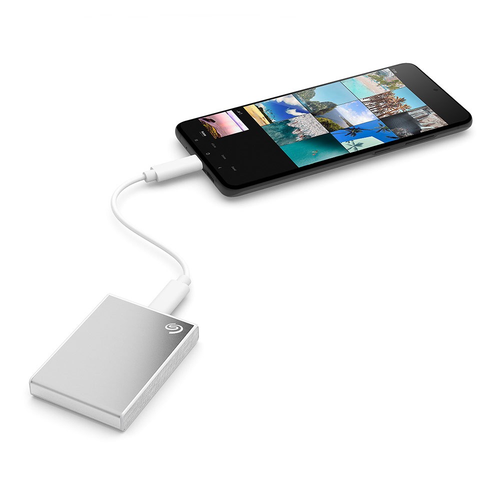 ฮาร์ดดิสก์ Seagate SSD Ext One Touch 1TB Silver (STKG1000401)
