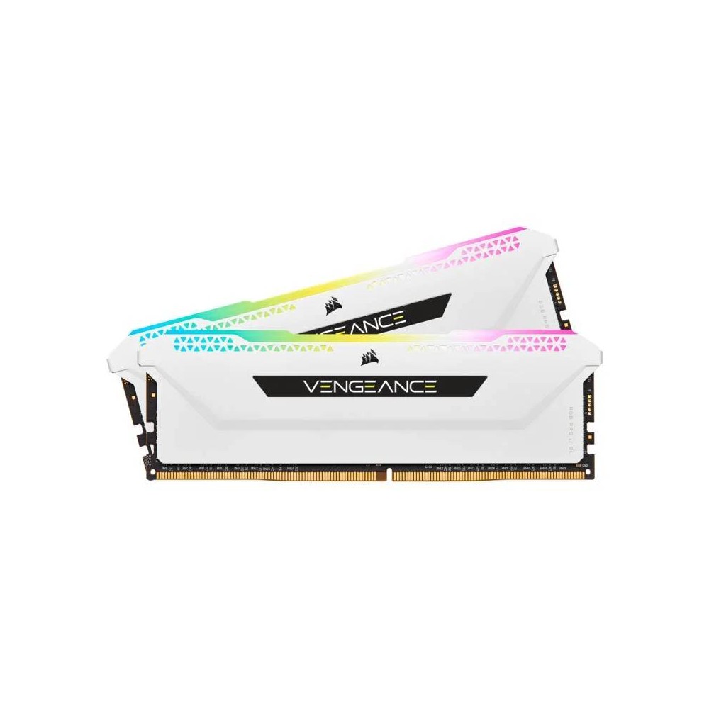 แรมพีซี Corsair DDR4 16GB/3600MHz.CL18 (8GBX2) Vengeance RGB PRO SL (White)