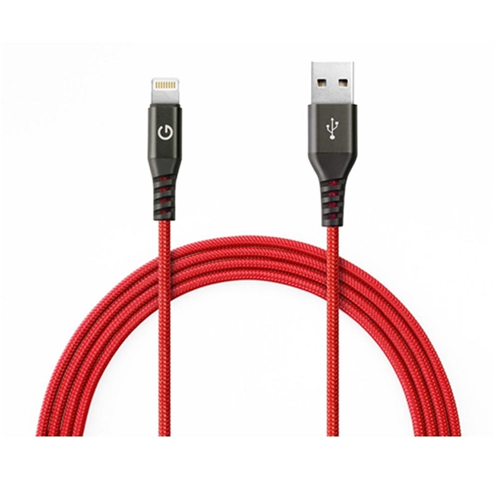 Energea สายชาร์จ Lightning AluTough Aluminium 1.5 เมตร Red
