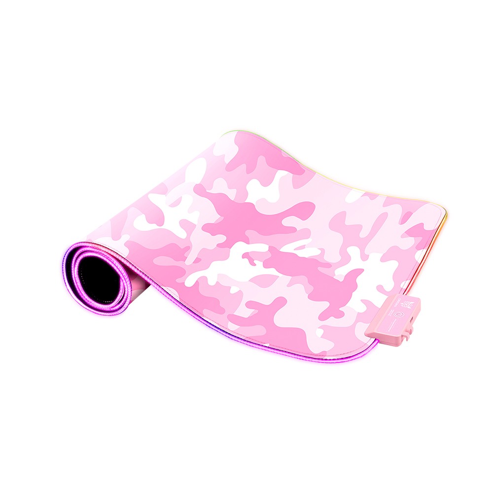 แผ่นรองเมาส์ Onikuma Gaming Mouse Pad G5 RGB Pink