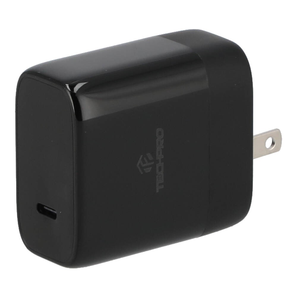 TECHPRO Wall USB Charger 1 USB-C (PD30W) Black