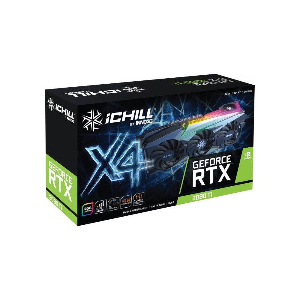 กราฟฟิคการ์ด INNO3D VGA GeForce RTX 3080Ti ICHILL X4 12GB กราฟฟิคการ์ด INNO3D VGA GeForce RTX 3080Ti ICHILL X4 12GB