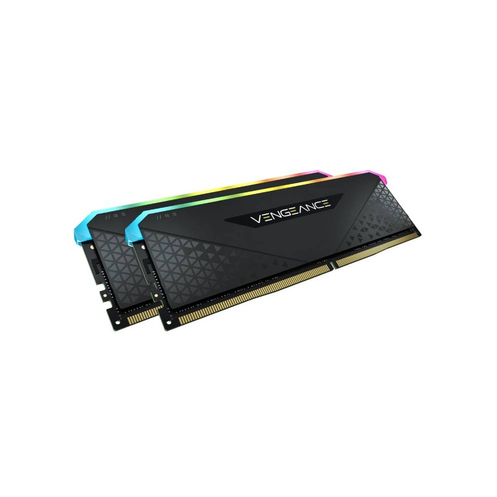 แรมพีซี Corsair Ram PC DDR4 16GB/3200MHz CL16 (8GBx2) Vengeance RGB RS  (Black)