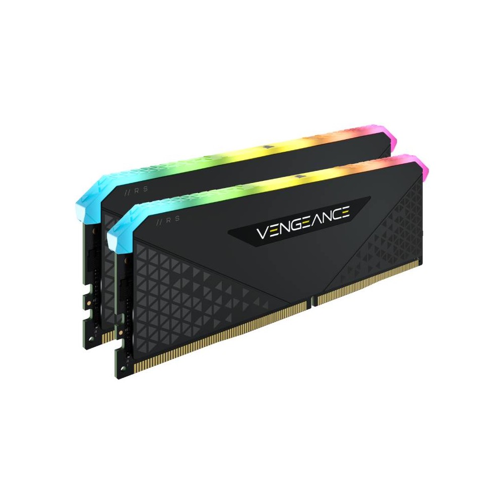 แรมพีซี Corsair Ram PC DDR4 16GB/3200MHz CL16 (8GBx2) Vengeance RGB RS  (Black)