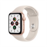 Apple Watch SE GPS 44mm Gold Aluminium Case with Starlight Sport Band - (2022)