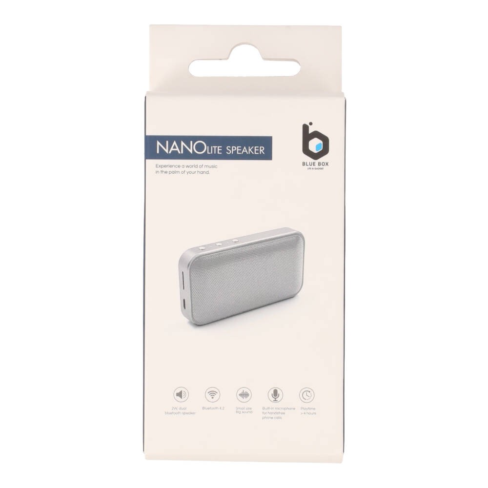 Blue Box Portable Bluetooth Speaker Nano Lite White