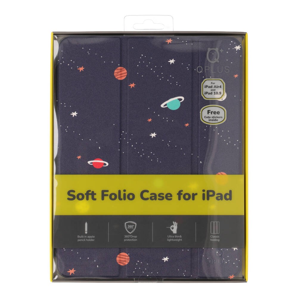 เคส QPLUS iPad Air 5 (2022) / iPad Air 4 (2020) Soft Folio Navy Galaxy