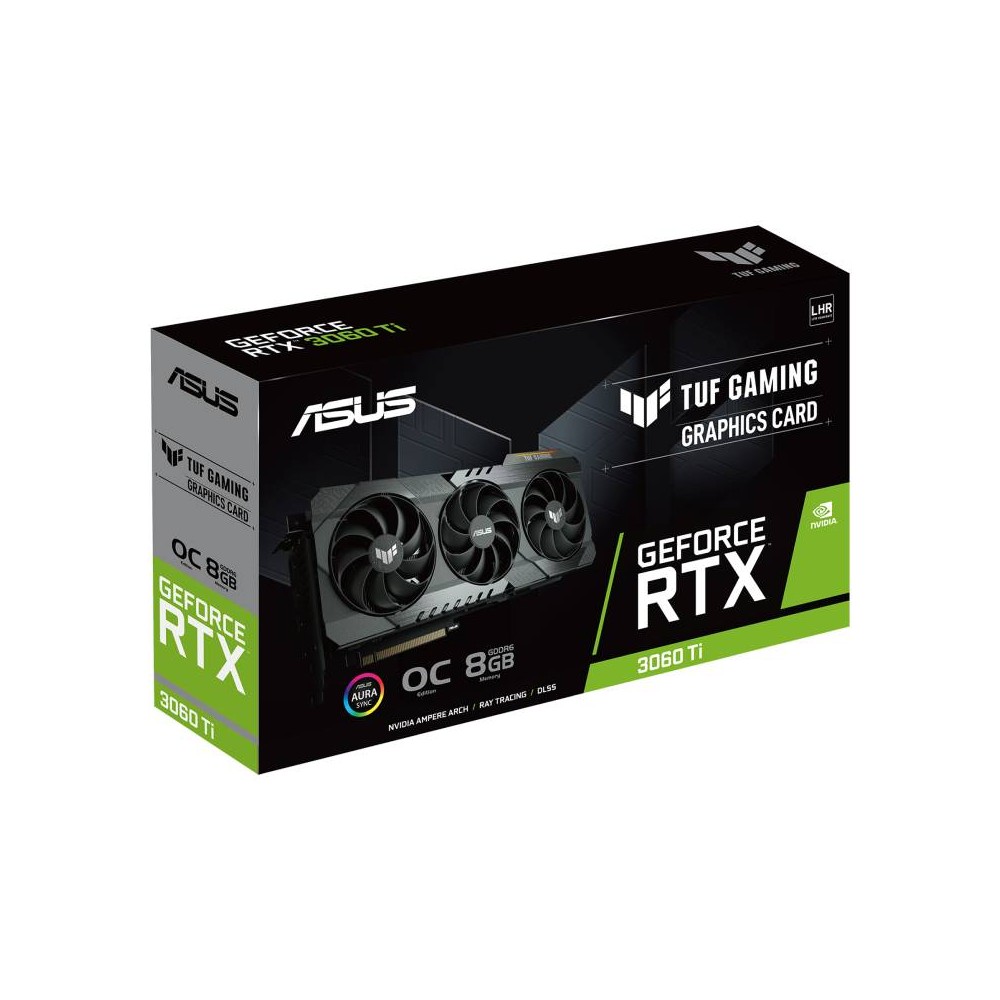 กราฟฟิคการ์ด ASUS VGA TUF-RTX3060TI-O8G-V2-GAMING LHR 8GB GDDR6