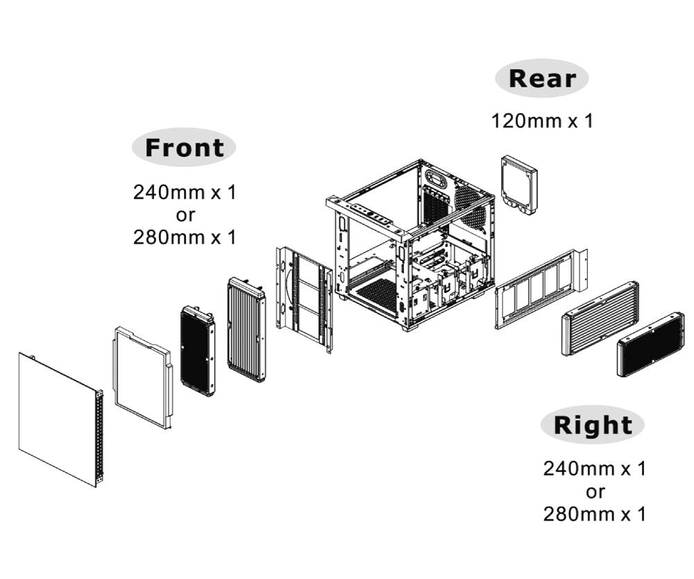 เคสคอมพิวเตอร์ Thermaltake Computer Case Divider 200 TG Black
