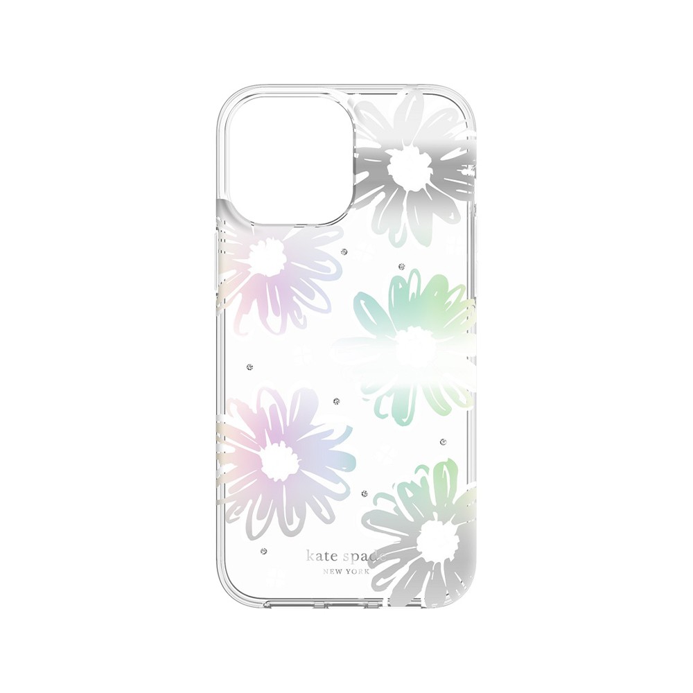CS@ Kate Spade New York Casing for iPhone 13 (6.1) Daisy Iridescent Gems White Clear