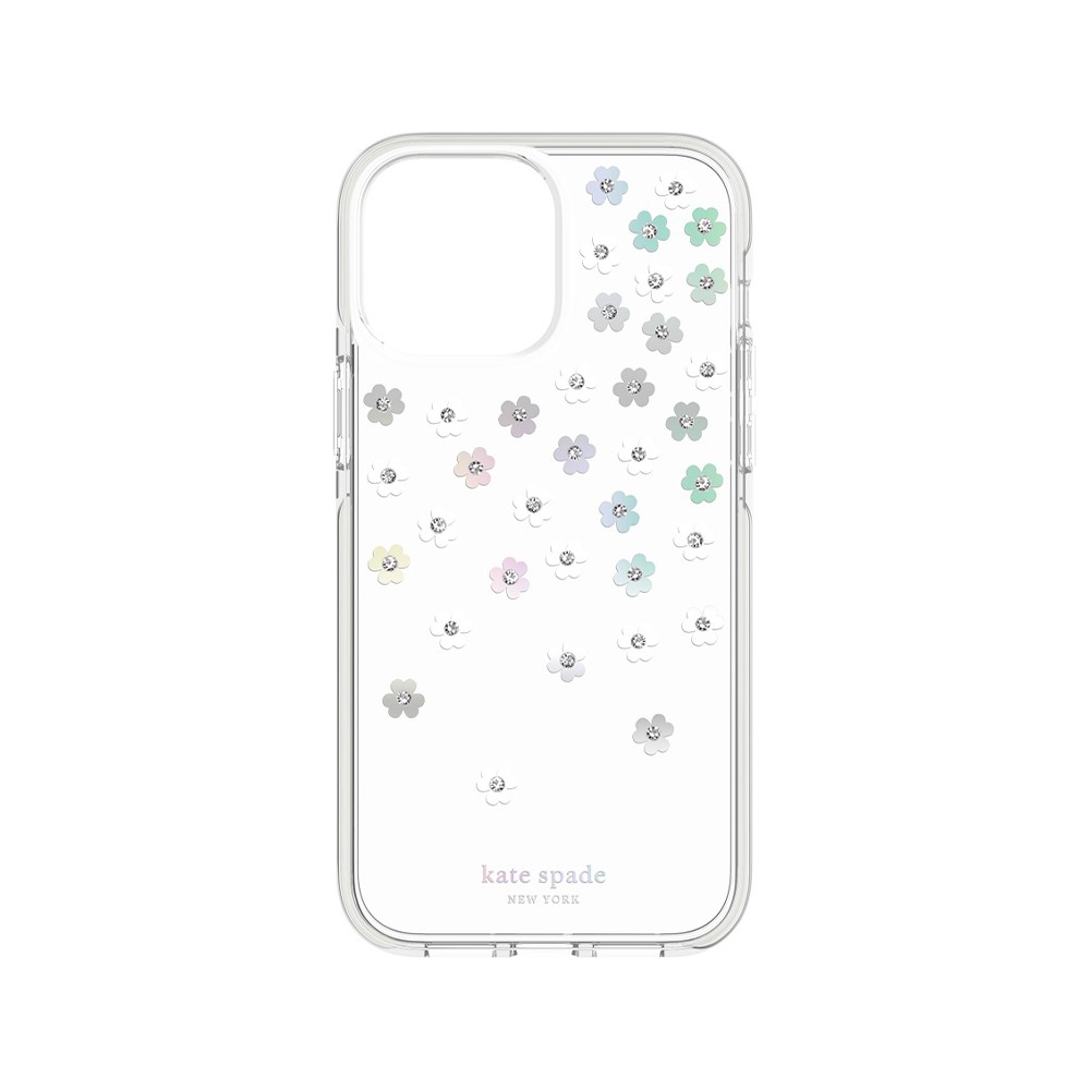 เคส Kate Spade New York iPhone 13 Pro Scatter Flower/Iridescent/Clear/Gems/White Bumper