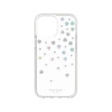 CS@ Kate Spade New York Casing for iPhone 13Pro (6.1) Scatter Flower/Iridescent/Clear/Gems/White Bumper