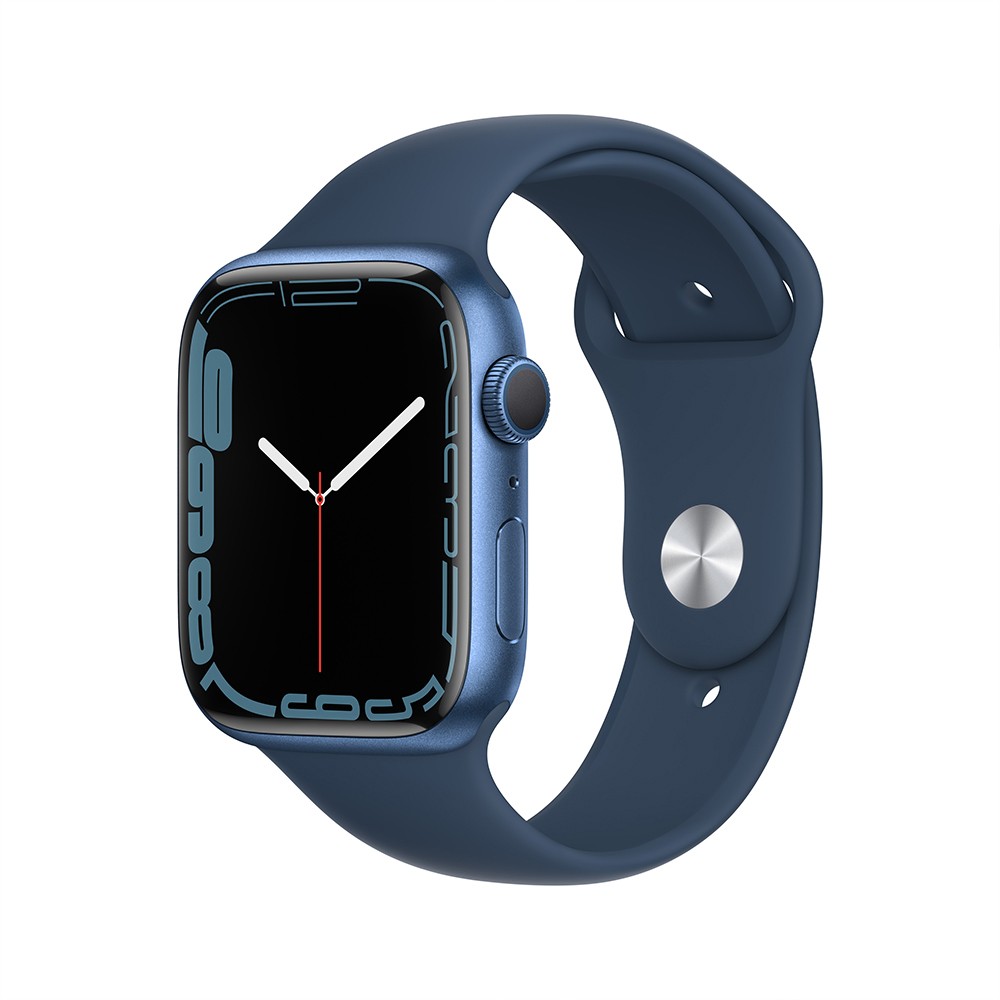 Apple Watch Series 7 GPS 45mm Blue Aluminium Case with Abyss Blue Sport Band