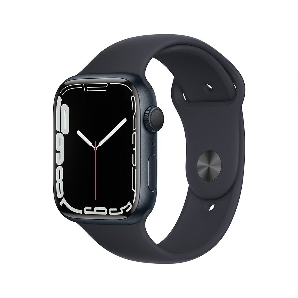 Apple Watch Series 7 GPS 45mm Midnight Aluminium Case with Midnight Sport  Band