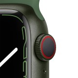 Apple Watch Series 7 GPS + Cellular Green Aluminium Case with Clover Sport Band 41mm