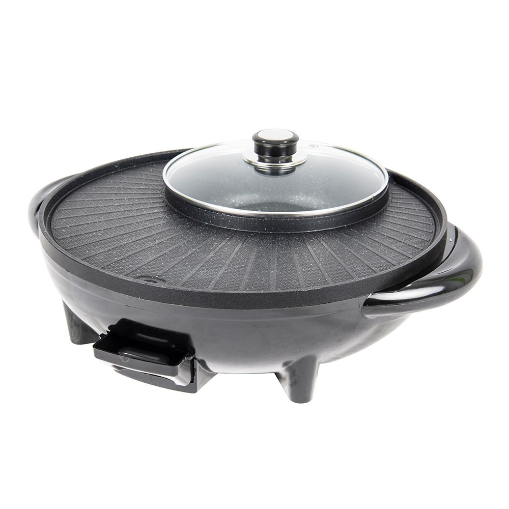 เตาปิ้งย่าง+หม้อสุกี้ SMARTHOME รุ่น SM-EG1602 Black