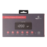 แท่นชาร์จไร้สาย TECHPRO Alam Clock with 10W Wireless Charging Black