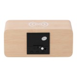 แท่นชาร์จไร้สาย TECHPRO Alam Clock with 10W Wireless Charging Brown