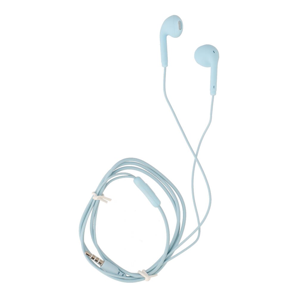 หูฟัง QPLUS Colorful Wired Earbud Headphone 3.5mm Blue