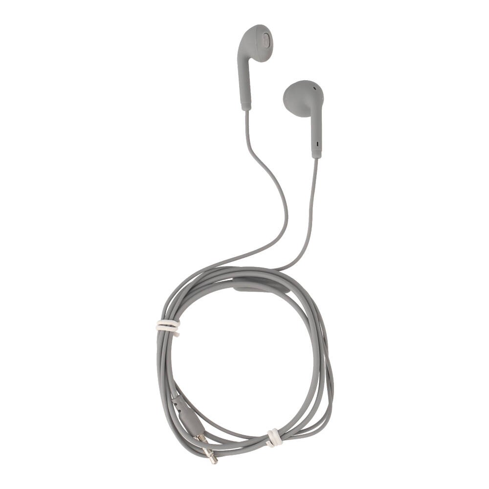 หูฟัง QPLUS Colorful Wired Earbud Headphone 3.5mm Gray