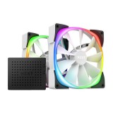 พัดลมคอม NZXT FAN AER RGB2 Starter PACK TWIN 140mm. White