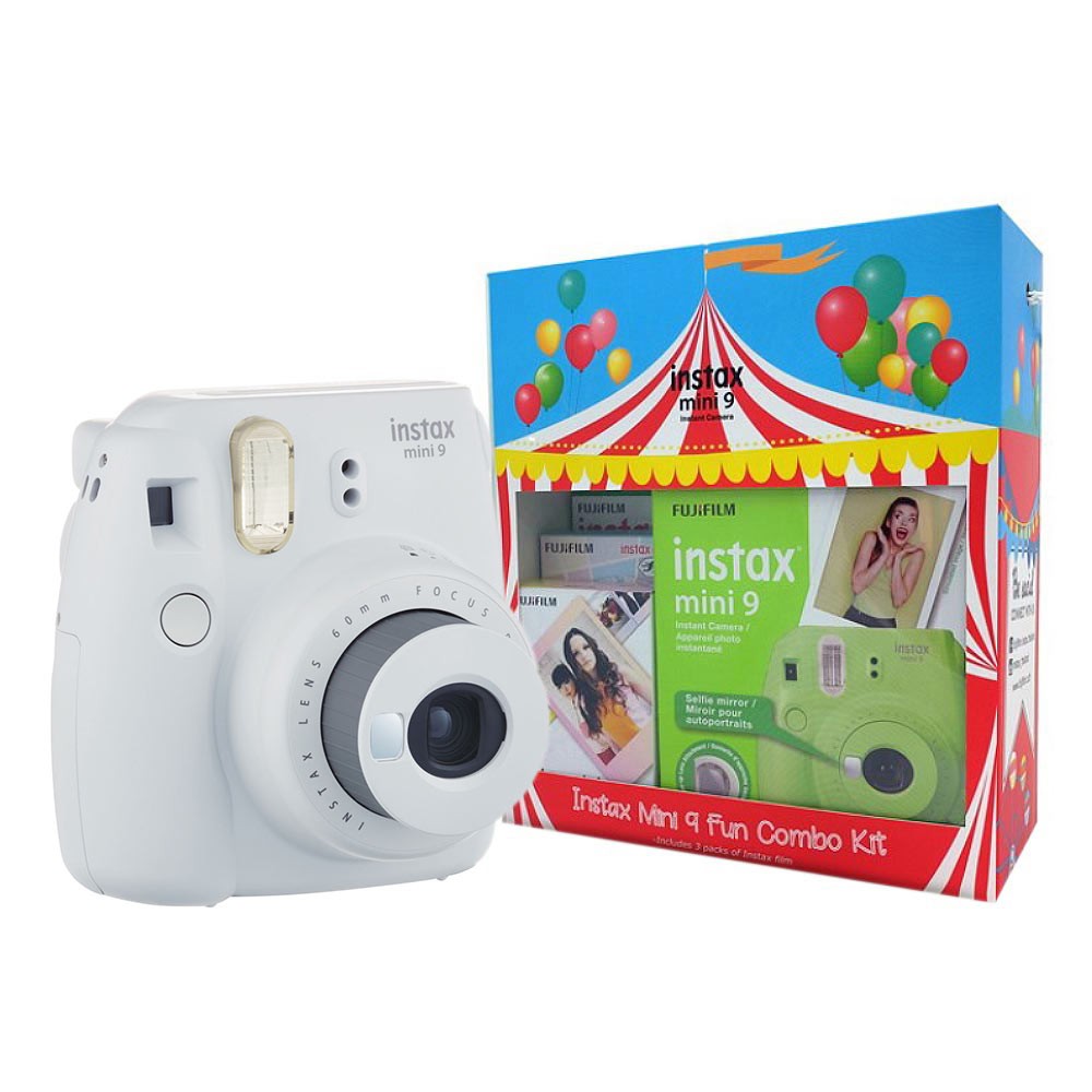 Fujifilm Compact Camera Instax Mini 9 Circus Set Smoky White