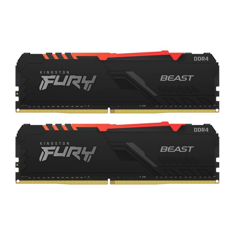 แรมพีซี Kingston Ram PC DDR4 16GB/2666MHz CL16 (8GBx2) FURY Beast