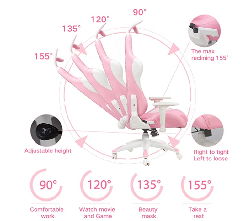 เก้าอี้เกมมิ่ง Autofull Gaming Chair Signature Cutest Design BunnyPink