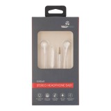 หูฟัง TECHPRO Earbud Headphone with Mic. 3.5mm White