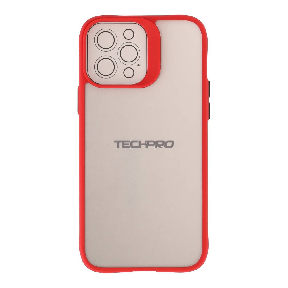 เคส TECHPRO iPhone 13 Pro Max Red with Black Button