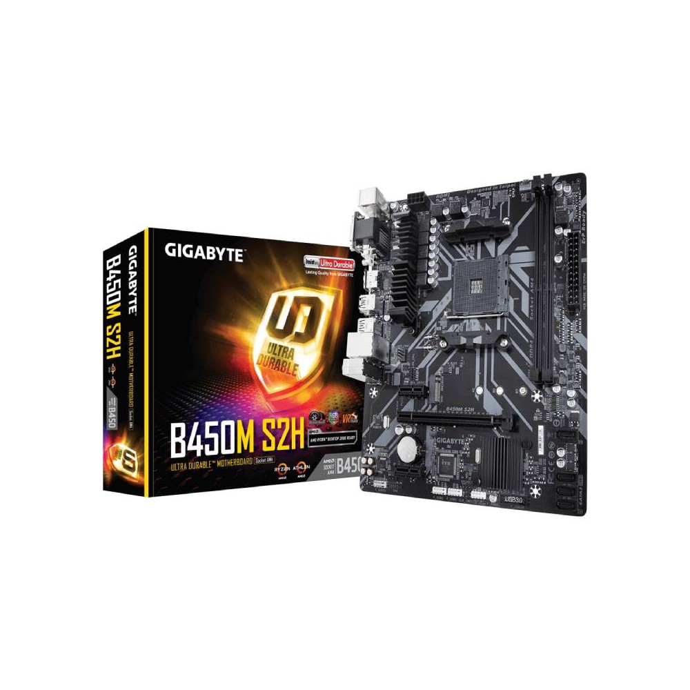 เมนบอร์ด GIGABYTE B450M S2H (1.0) AM4