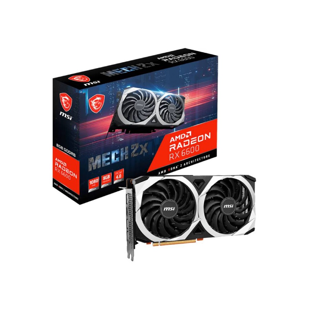 การ์ดจอ MSI RX 6600 MECH 2X 8GB GDDR6 128-bit