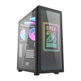 เคสคอมพิวเตอร์ DARKFLASH Computer Case DK210 TG Black - Graffiti