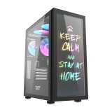 เคสคอมพิวเตอร์ DARKFLASH Computer Case DK210 TG Black - Graffiti