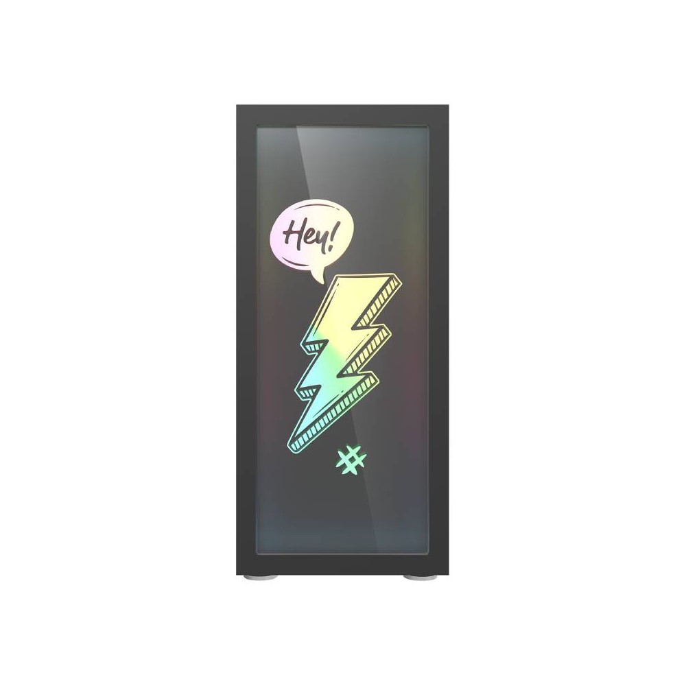 เคสคอมพิวเตอร์ DARKFLASH Computer Case DK210 TG Black - Graffiti