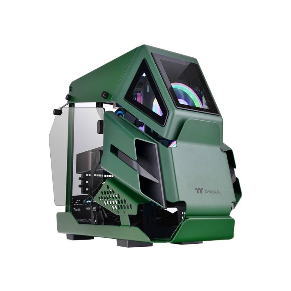 เคสคอมพิวเตอร์ Thermaltake Computer Case AH T200 Racing Green Edition