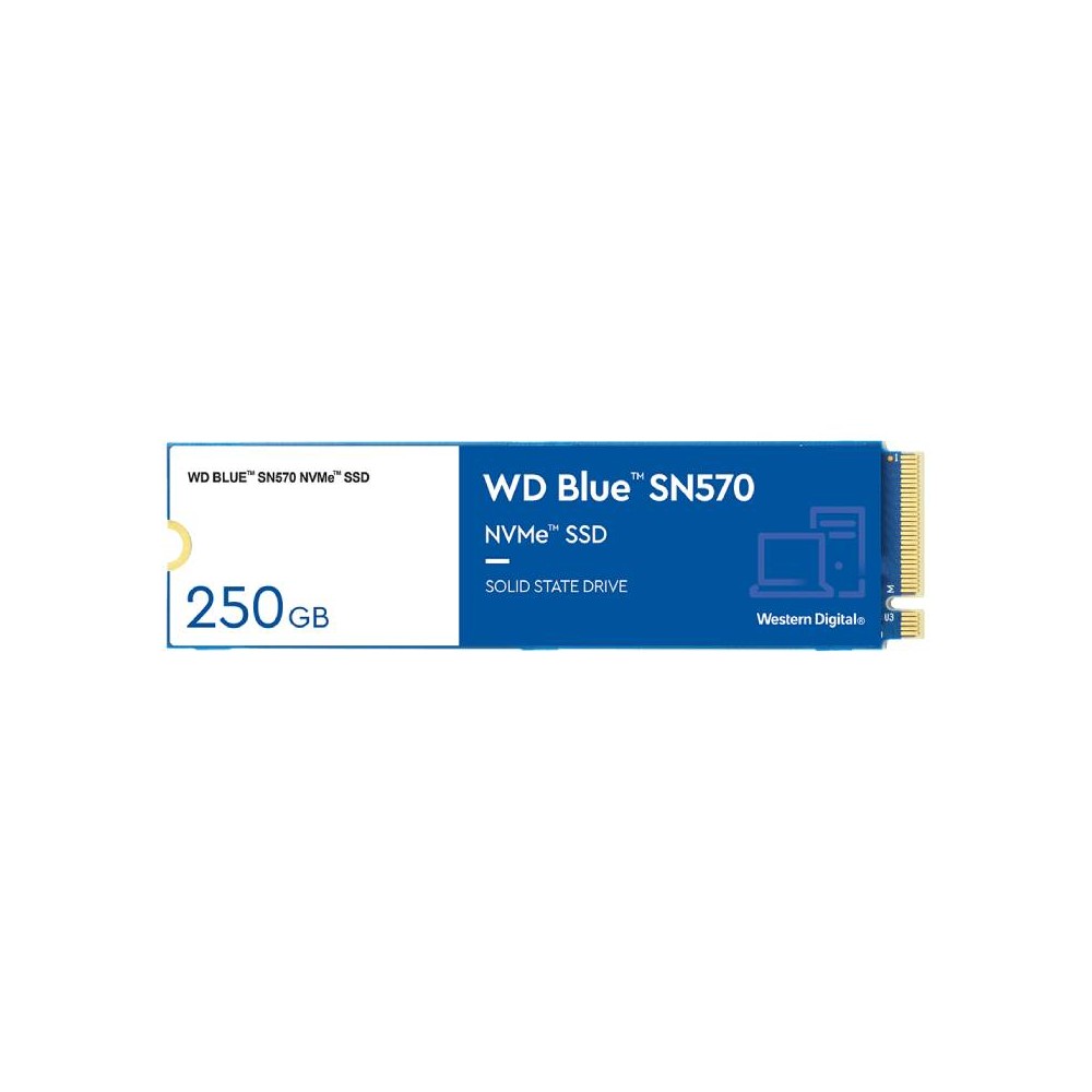 WD SSD 250GB M.2 PCle/NVme R3300MB/s W1200MB/s Blue - 5 Year (SN570)