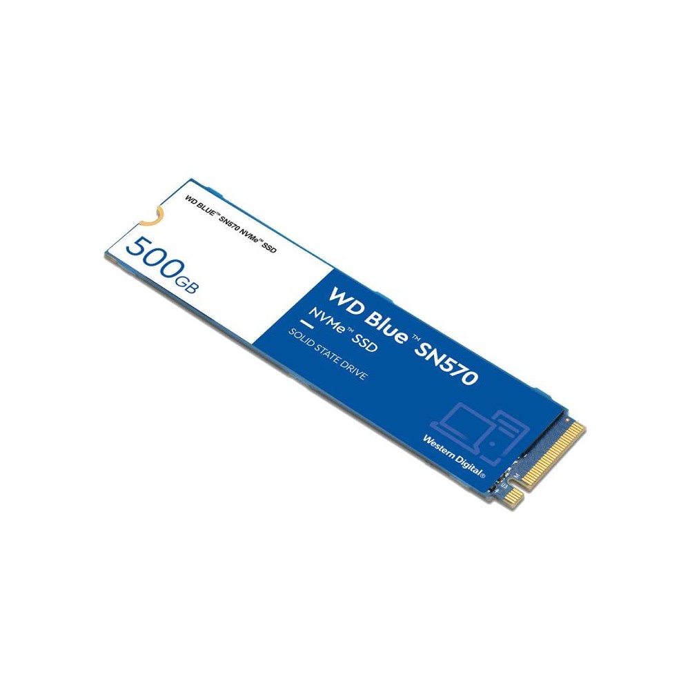 การ์ดเอสเอสดี WD SSD 500GB M.2 PCle/NVme R3500MB/s W2300MB/s Blue - 5 Year (SN570)