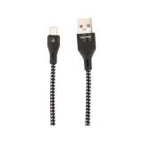 สายชาร์จ TECHPRO USB-A to Micro 1 เมตร Black/White