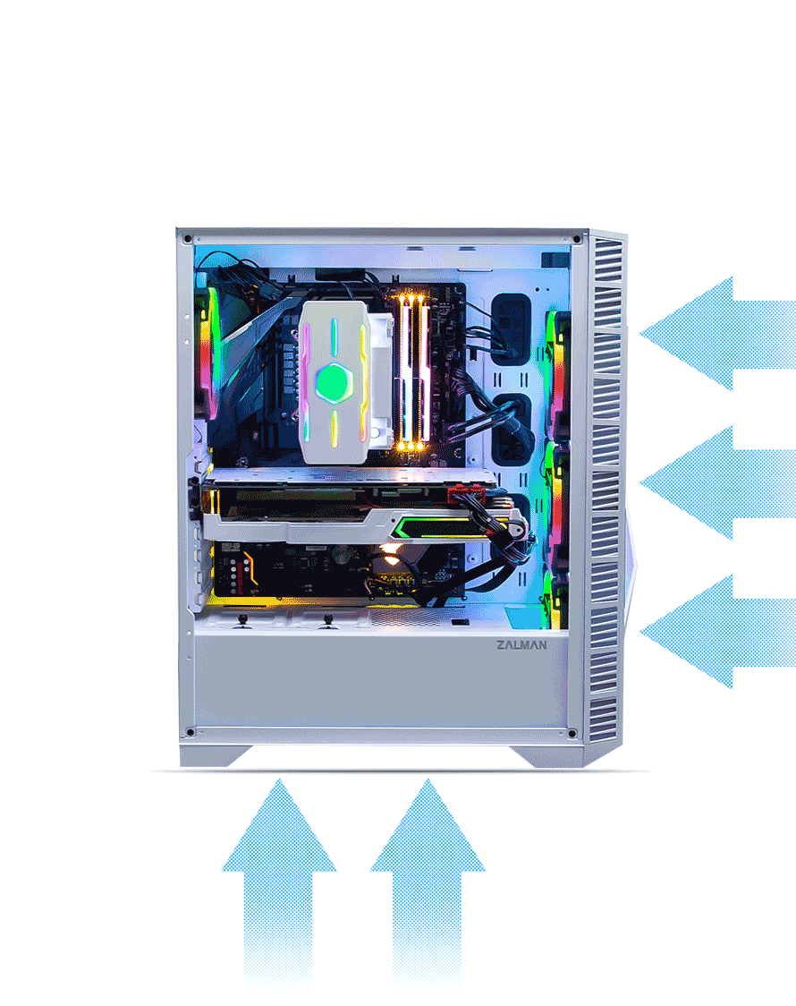 เคสคอมพิวเตอร์ Zalman Computer Case Z3 ICEBERG White
