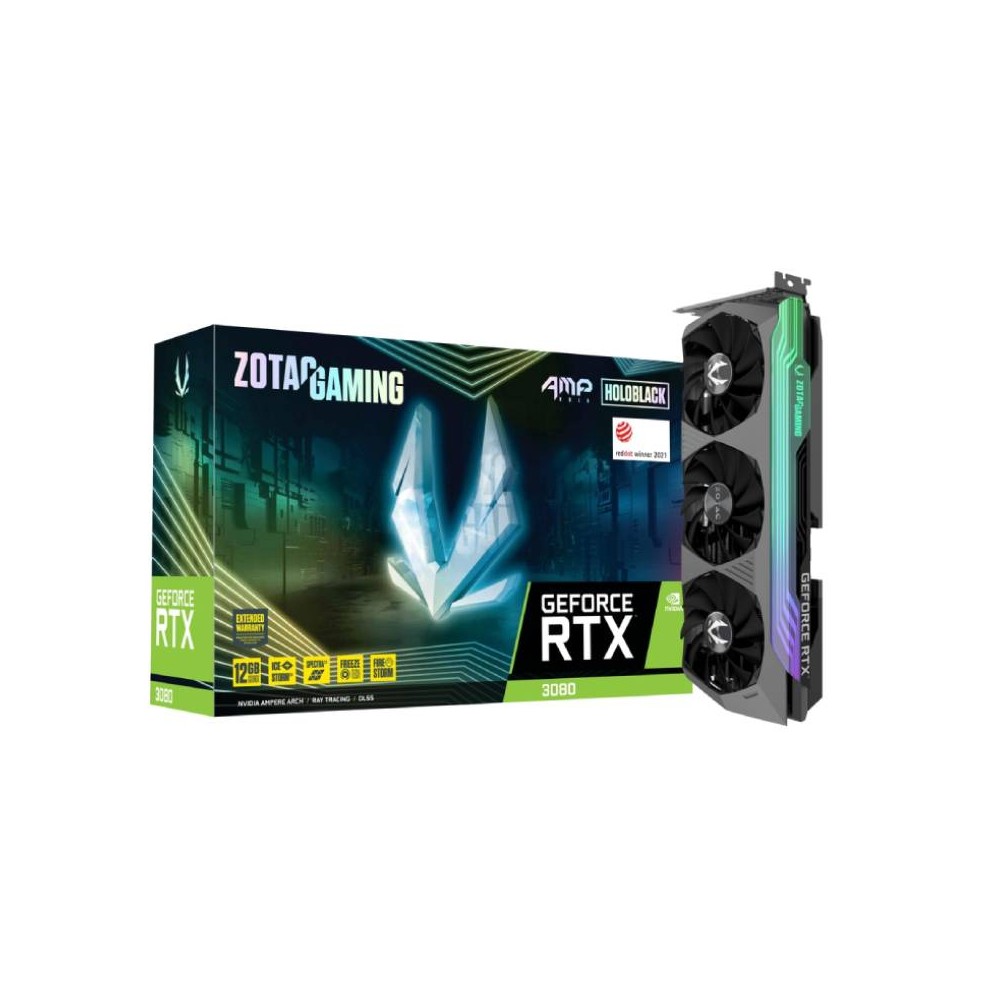 กราฟฟิคการ์ด ZOTAC GAMING VGA GeForce RTX 3080 AMP HOLO LHR 12GB ...