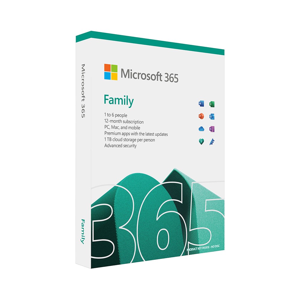 Microsoft M365 Family English APAC EM Subscr 1YR Medialess P8