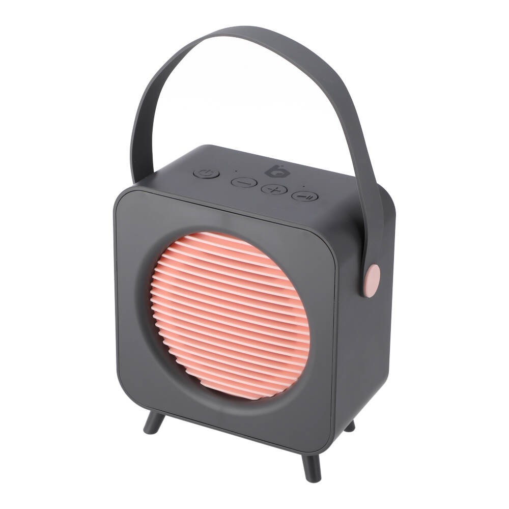 ลำโพงบลูทูธ Blue Box Retro Cube Grey/Pink