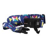 สายรัดกระเป๋าเดินทาง TECHPRO Luggage Suitcase Straps TSA Lock with Weighing Function - Blue pattern