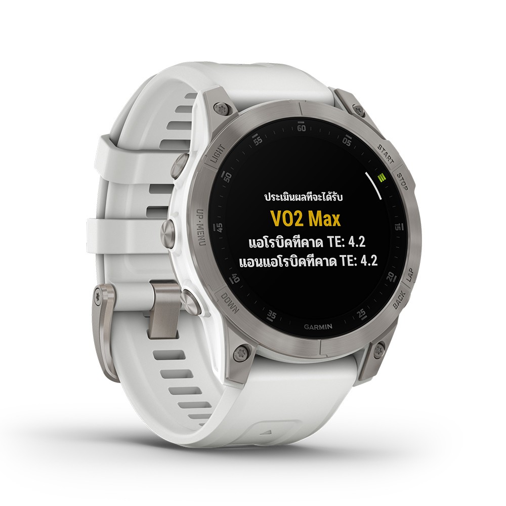 สมาร์ทวอทช์ Garmin Epix Sapphire White Titanium with Silicone Band