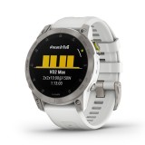 สมาร์ทวอทช์ Garmin Epix Sapphire White Titanium with Silicone Band