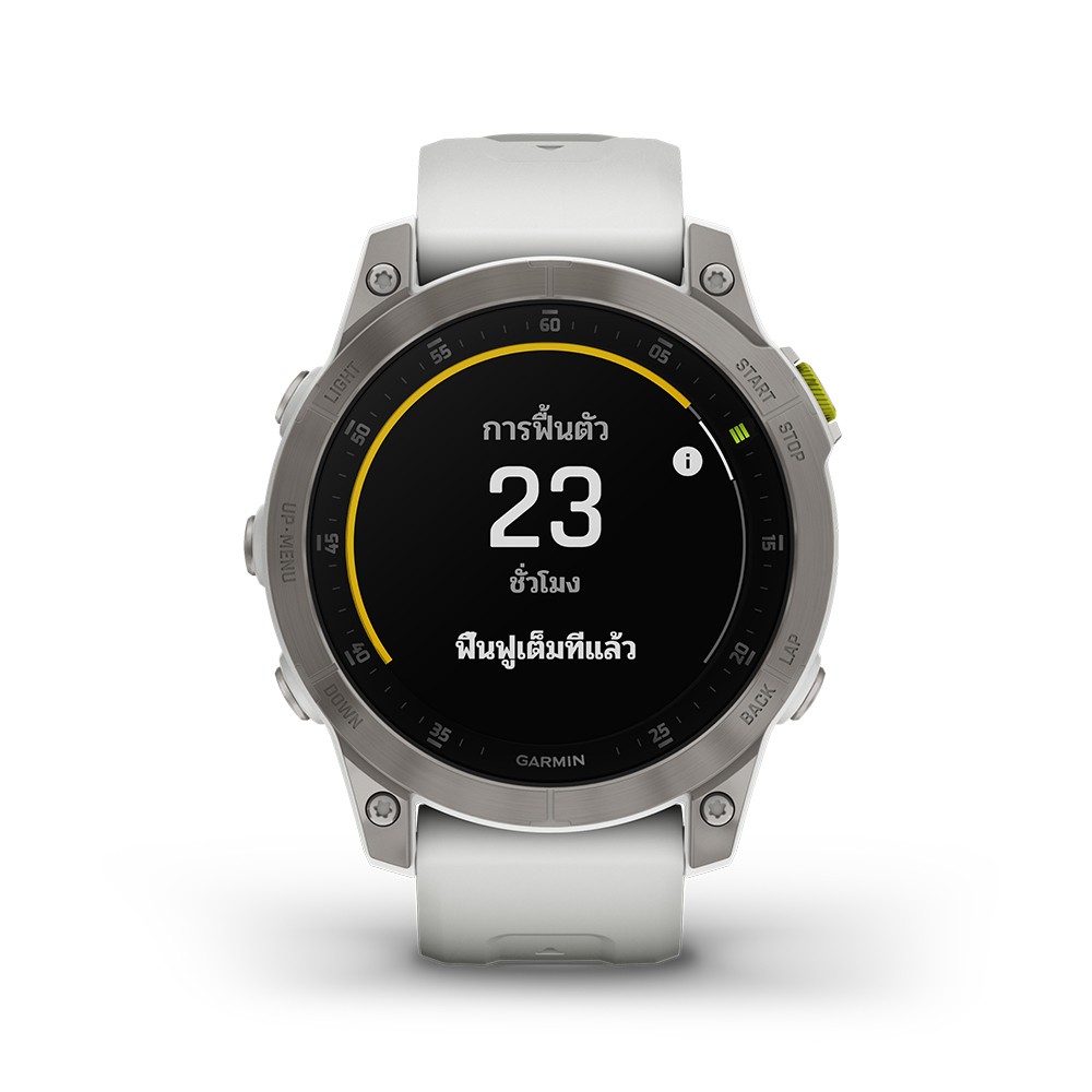 สมาร์ทวอทช์ Garmin Epix Sapphire White Titanium with Silicone Band
