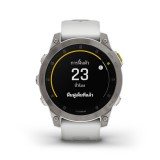 สมาร์ทวอทช์ Garmin Epix Sapphire White Titanium with Silicone Band