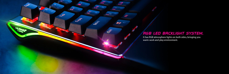 คีย์บอร์ดเกมมิ่ง Nubwo Gaming Keyboard Terminator X30 White