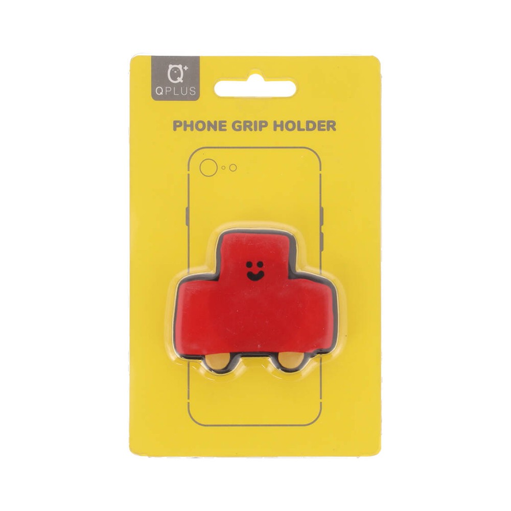 QPLUS Foldable Airbag Mobile Phone Finger Holder - Red Car